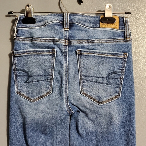 American Eagle Hi-Rise Jegging Next Level Stretch Jeans Size 000 X-Short - Picture 4 of 6